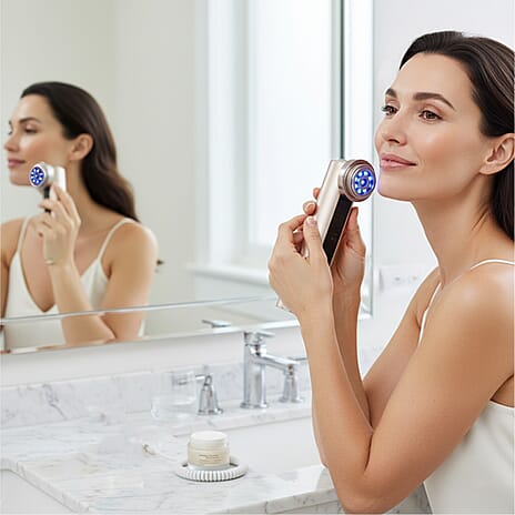 LAST CHANCE - BEAULUXE 6 in 1 Multifunctional RF EMS Beauty Device - Anti-Aging Face and Neck treatment- Lifetime Warranty