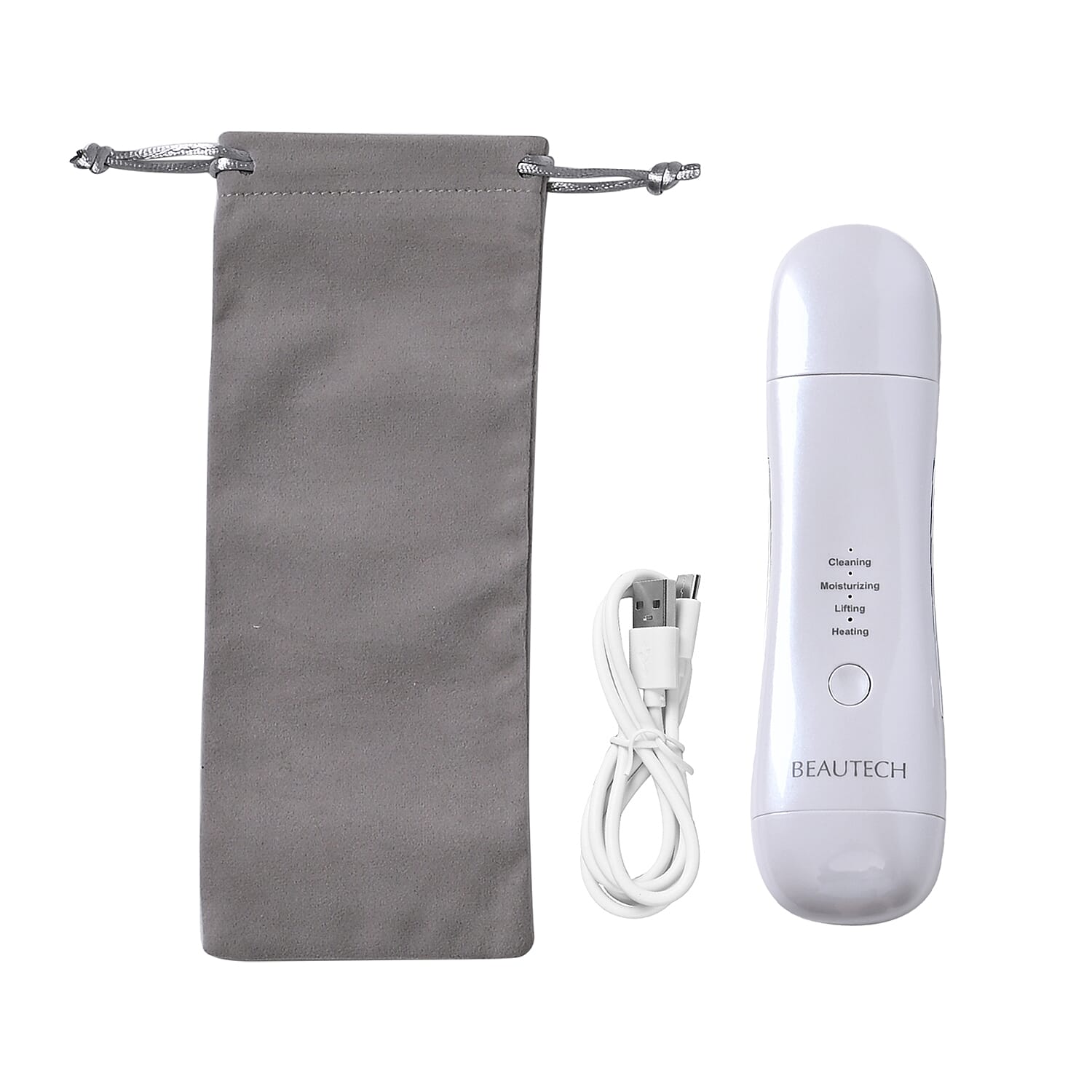 BEAUTECH Dual-Head Rechargeable Ultrasonic Skin Spatula - Portable Blackhead Remover & Beauty Device