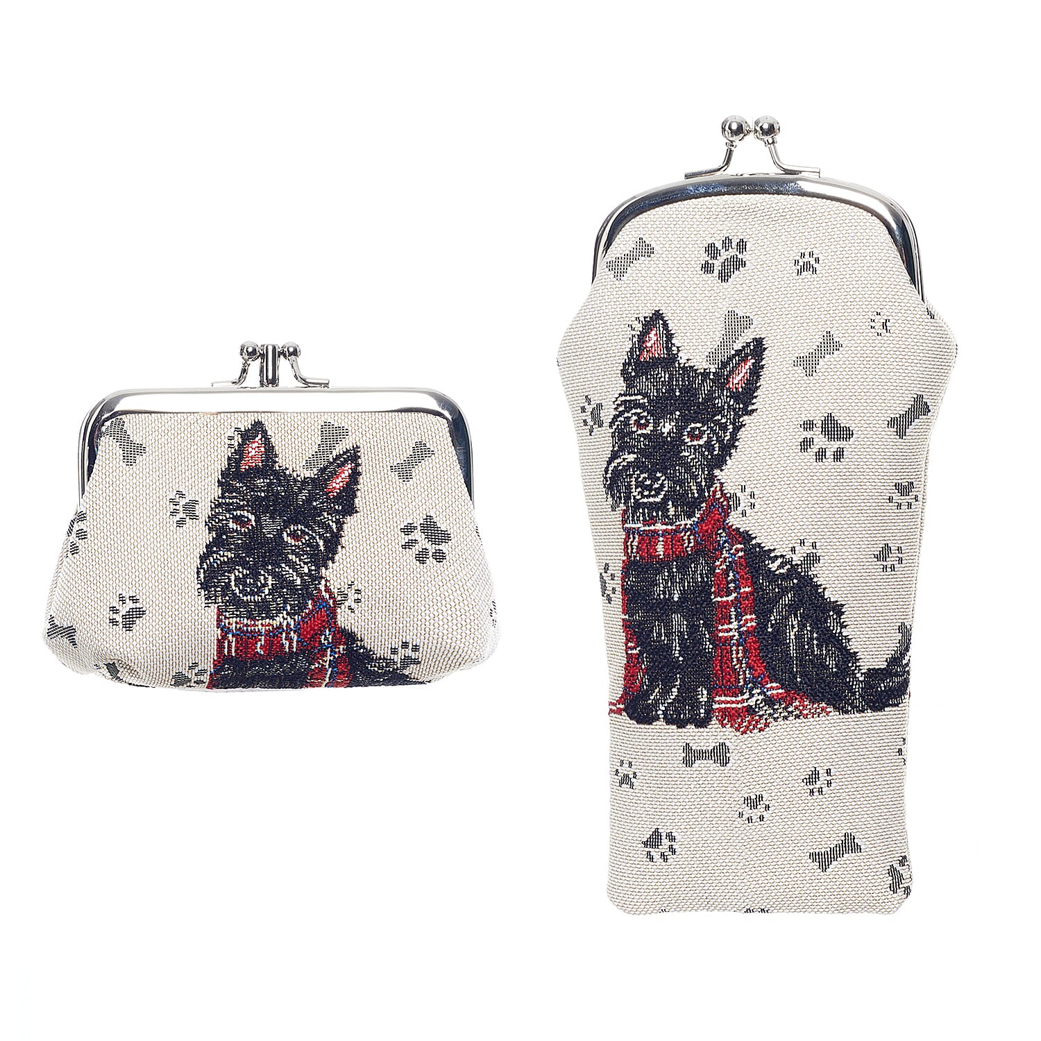 Signare Glass Pouch with Frame Purse - Scottie