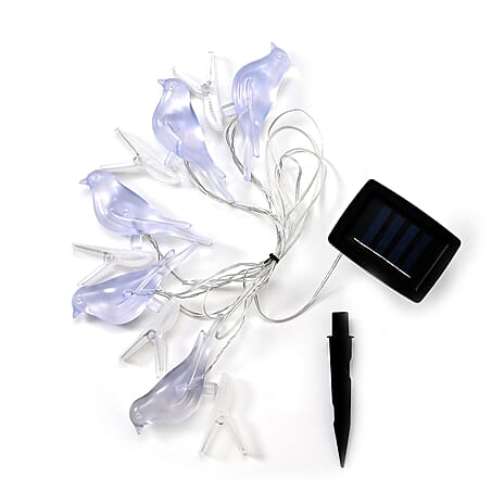 Set of 5 - Rechargeable Solar String Light with Five Birds