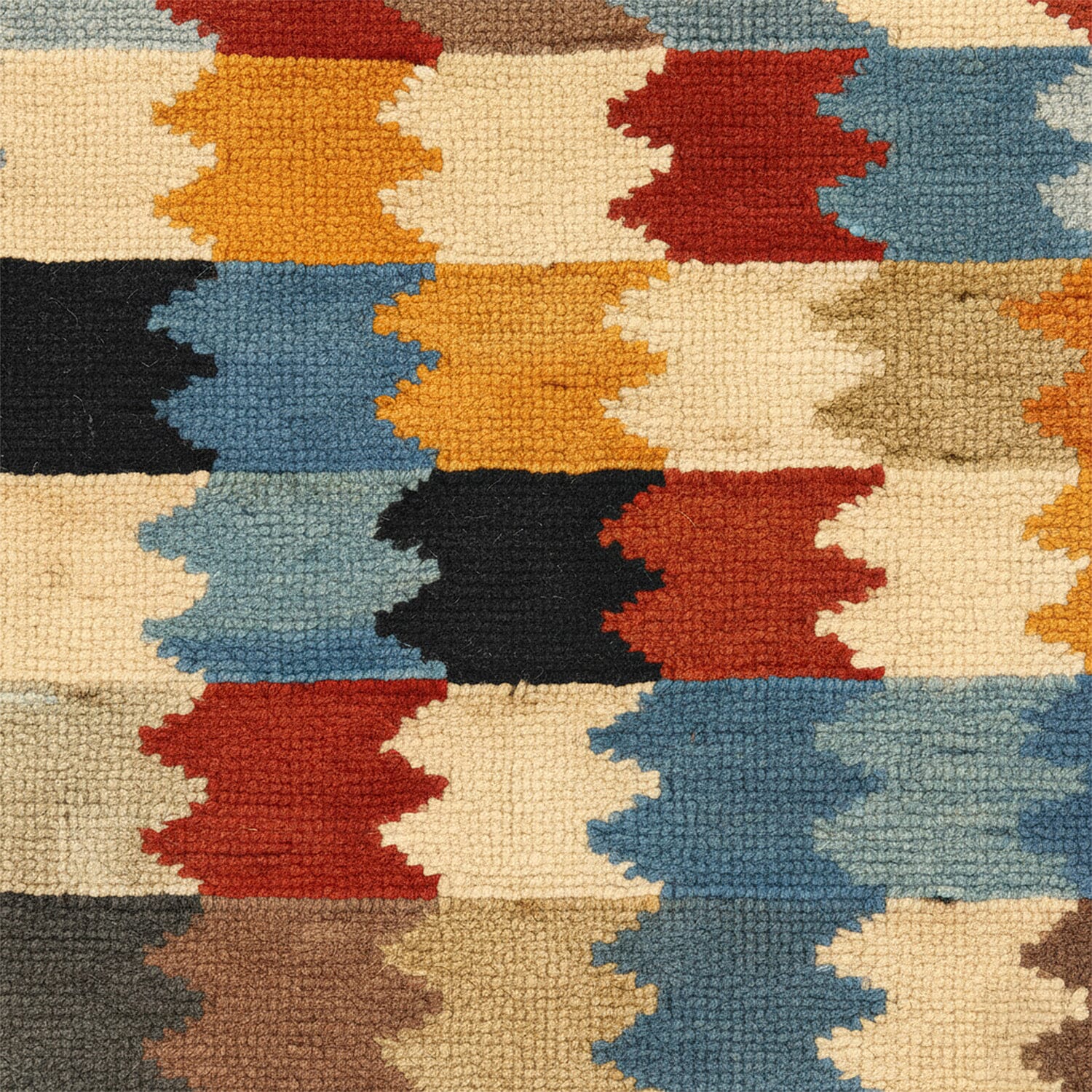 Turkish Kilim Patterned Rug - Size 80x125 cm - Red & Beige