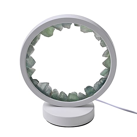 Green Aventurine Crystal Wellness Table Lamp - Green