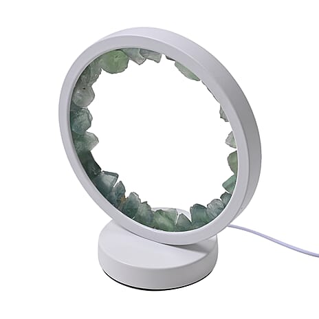 Green Aventurine Crystal Wellness Table Lamp - Green