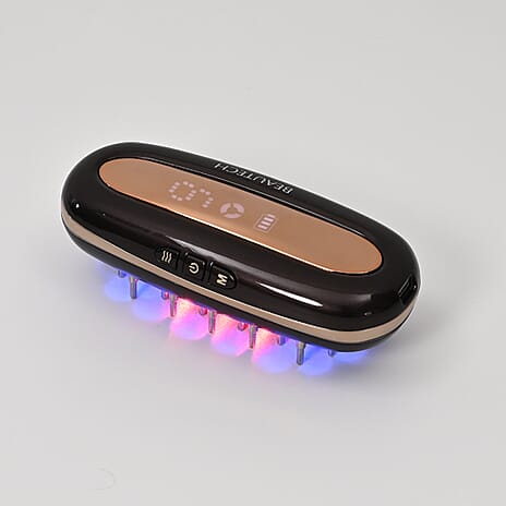 BEAUTECH- Multifunctional Scalp Hair Loss Treatment Comb - Laser, LED, Microcurrent & Vibration Therapy - Dark Brown