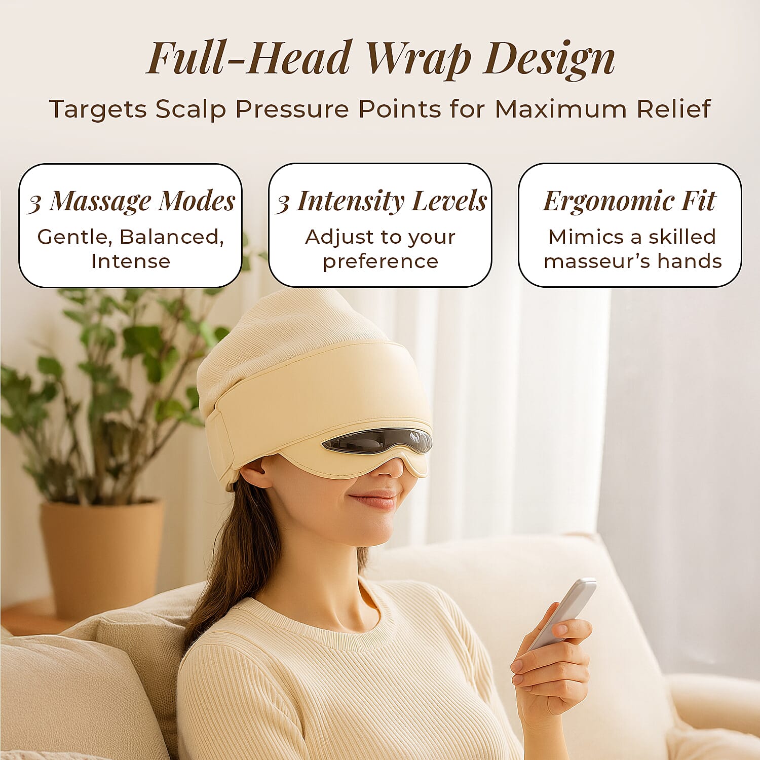 Soul Smart- Cordless Head Massager with Long-Lasting 1500mAh Battery