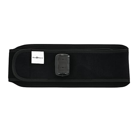 Bliss and Beyond Infrared Heat and Vibration Massage Belt - Cordless Rechargeable Back - Waist Wrap, Fleece Thermal Therapy