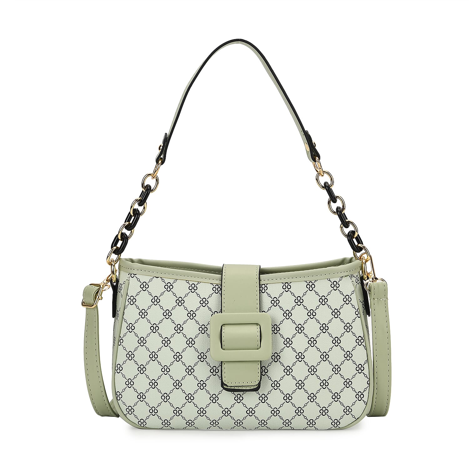 Diamond-Pattern-Crossbody-Bag-with-Chain-Detail-Strap-Olive