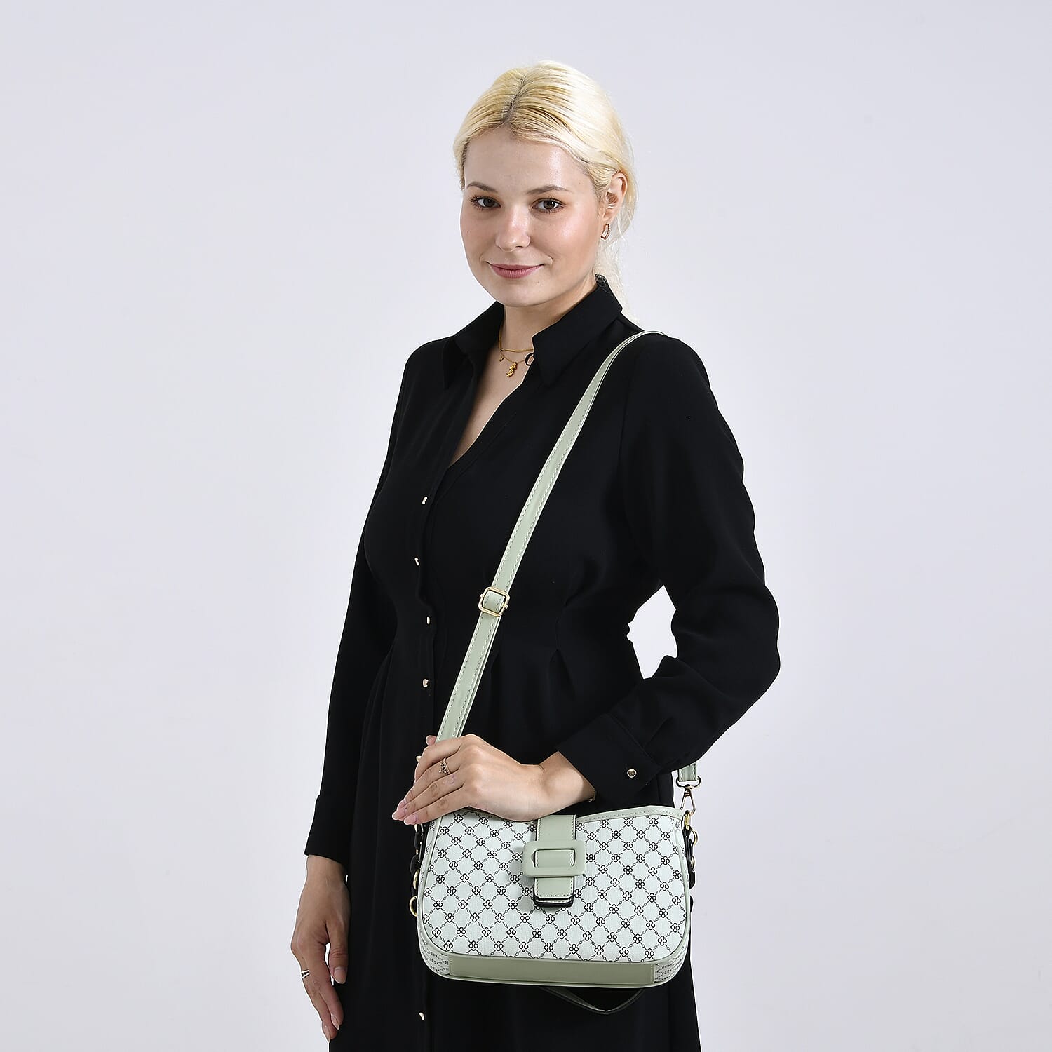 Diamond-Pattern-Crossbody-Bag-with-Chain-Detail-Strap-Olive