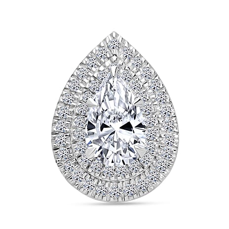Luxuriant Diamond Lab Grown Diamond VS-G-H Pendant in Platinum Overlay Sterling Silver 1.25 Ct