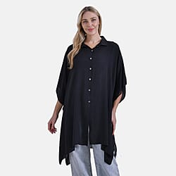 & Maisi Versatile Oversized 3/4 Sleeves Longline Shirt