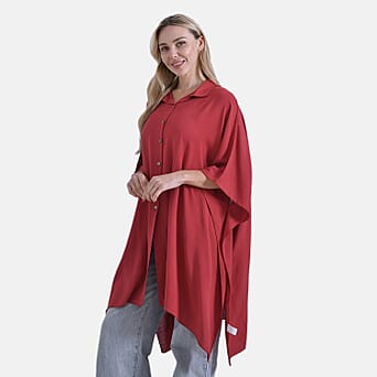 https://tjcuk.sirv.com/Products/80/2/8023691/Maisi-Versatile-Rayon-Oversized-3-4-Sleeves-Longline-Shirt-One-Size-Or_8023691_2.jpg?w=342&h=342
