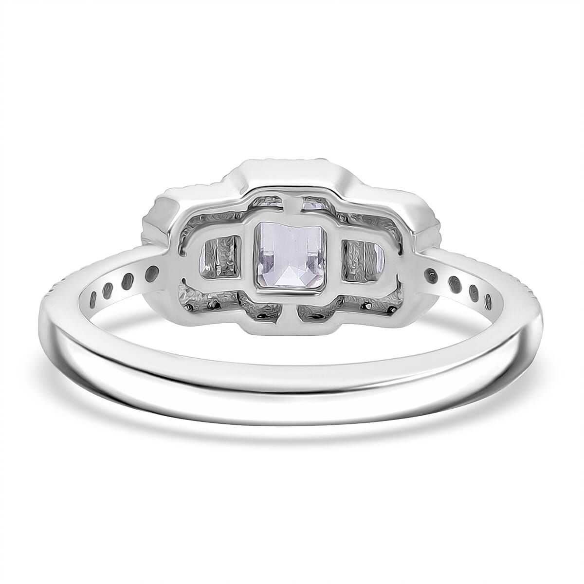 Luxuriant Diamond Lab Grown Diamond VS-G-H Ring in Platinum Overlay Sterling Silver 1.01 Ct