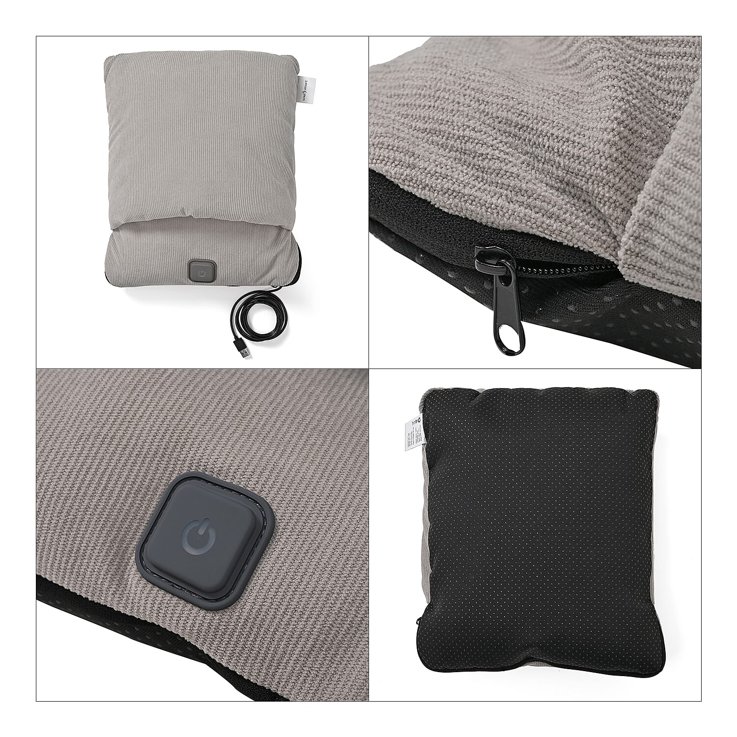 Soul Smart Velvet USB Powered Foot Massager with Heating (Power 10W) - Beige