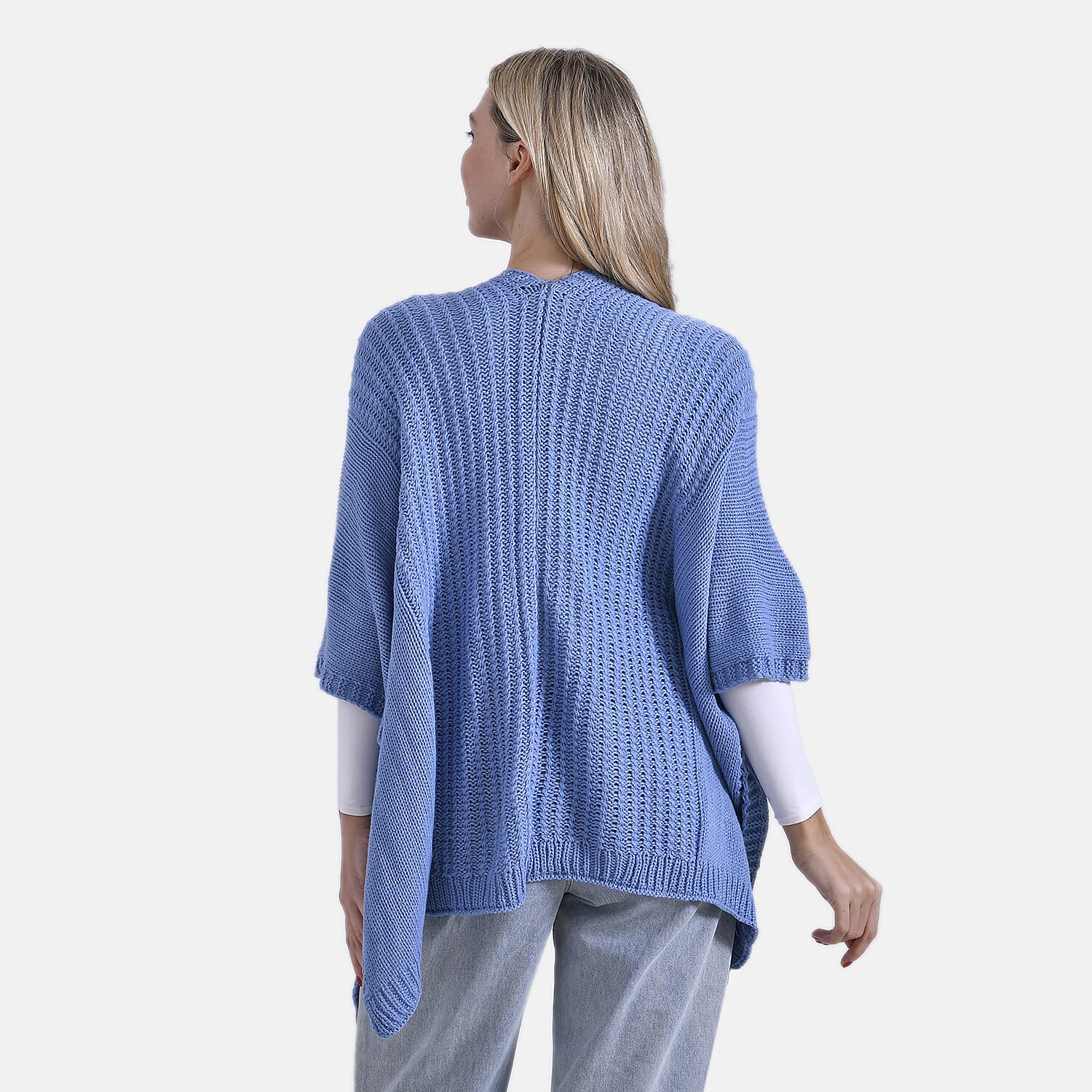 La Marey Acrylic Relax Fit Cardigan (One Size) - Blue