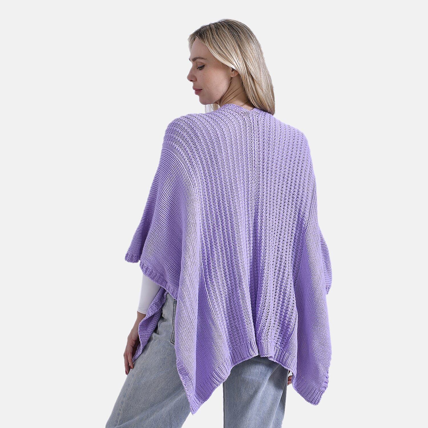La Marey Acrylic Relax Fit Cardigan (One Size) - Purple