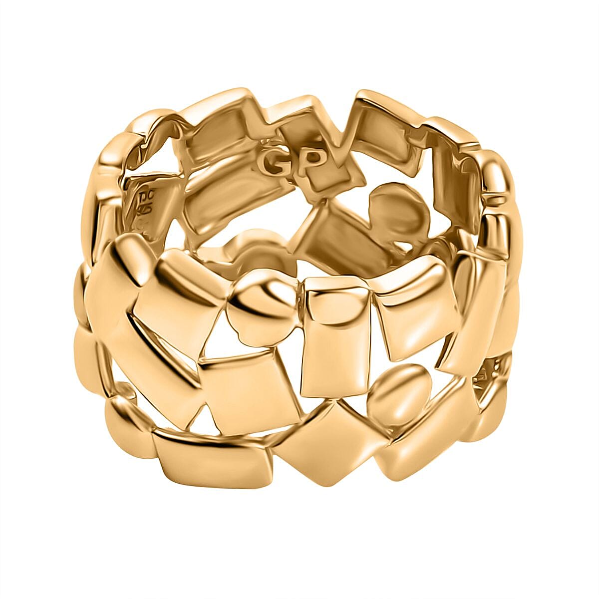 GP Collection - Geometric Band Ring in Sterling Silver