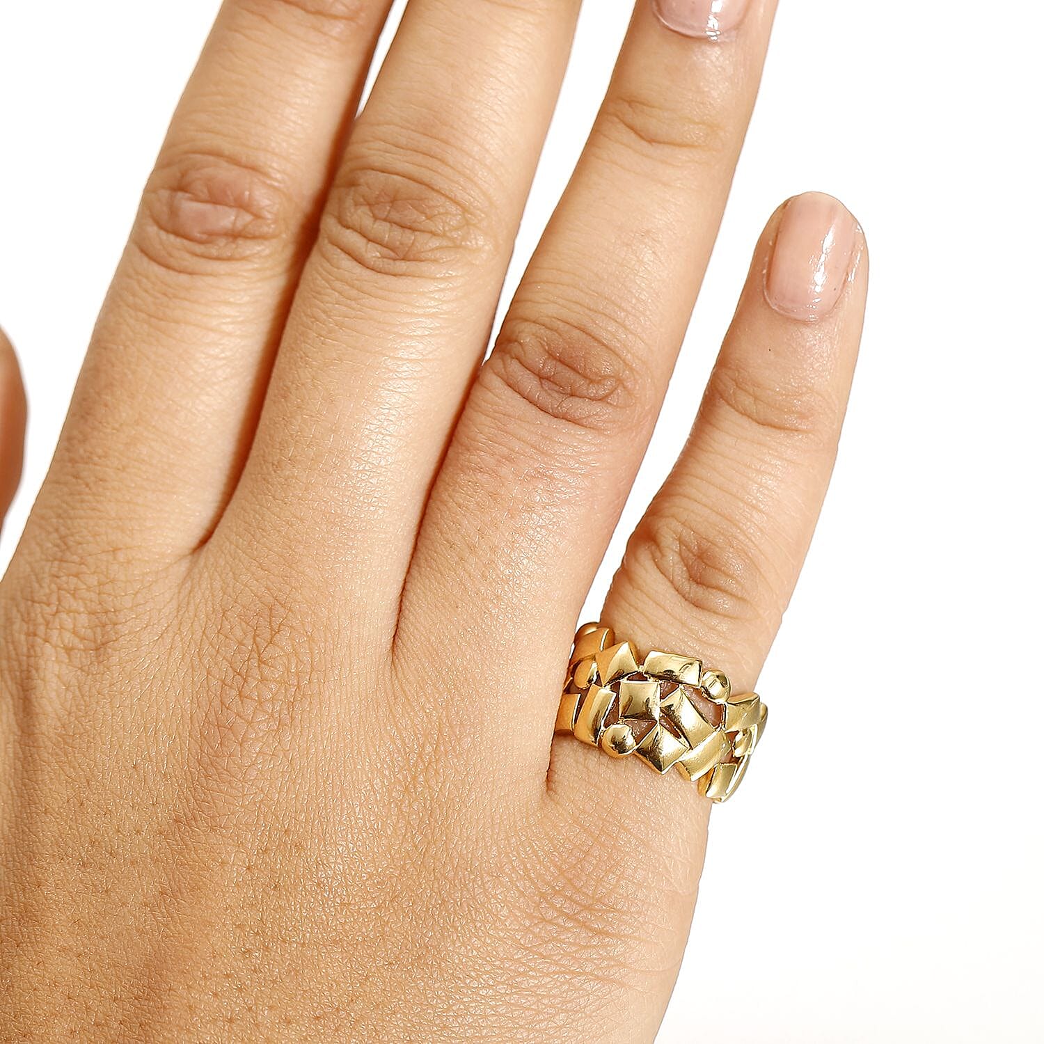 GP Collection - Geometric Band Ring in Sterling Silver