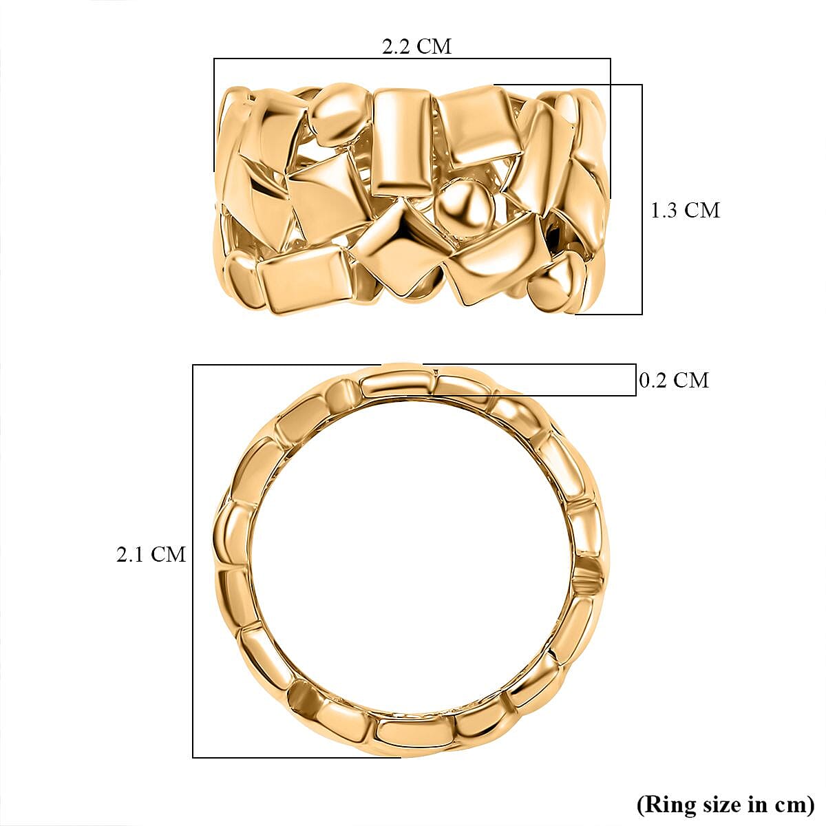 GP Collection - Geometric Band Ring in Sterling Silver