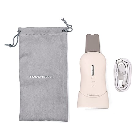 TOUCHBeauty Ultrasonic Exfoliating Scrub Device - Off White