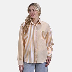 La Marey Relaxed Fit Long Sleeve Striped Shirt