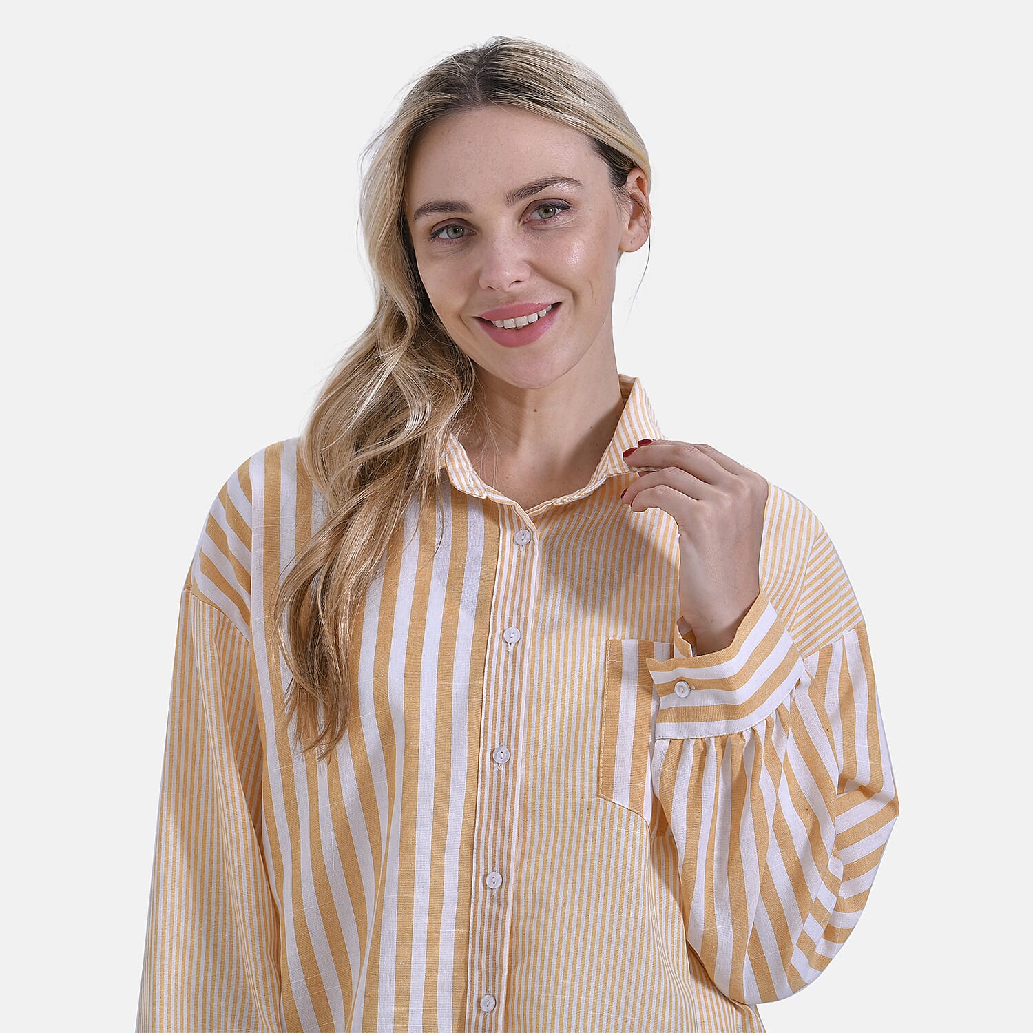 La Marey Relaxed Fit Long Sleeve Striped Shirt