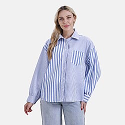 La Marey Relaxed Fit Long Sleeve Striped Shirt