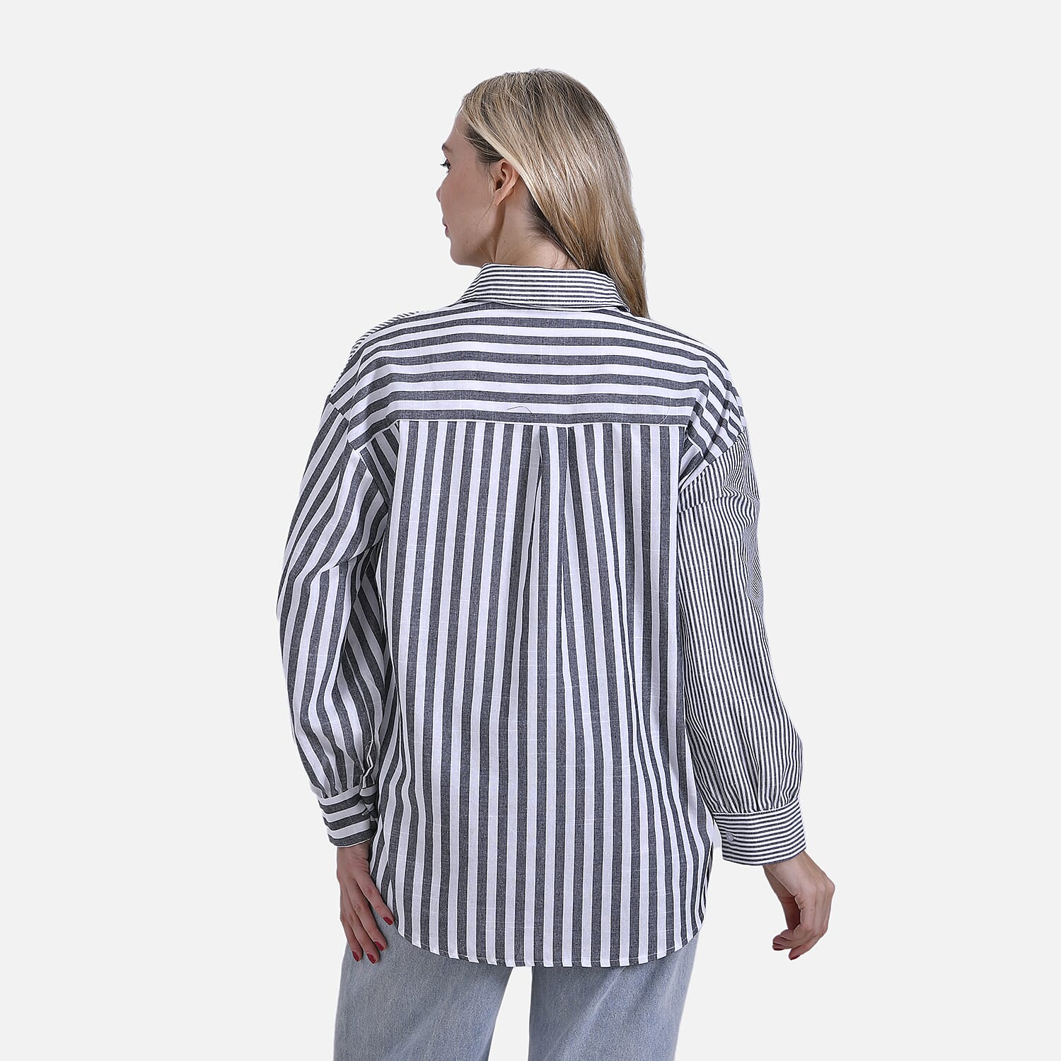 La Marey Relaxed Fit Long Sleeve Striped Shirt