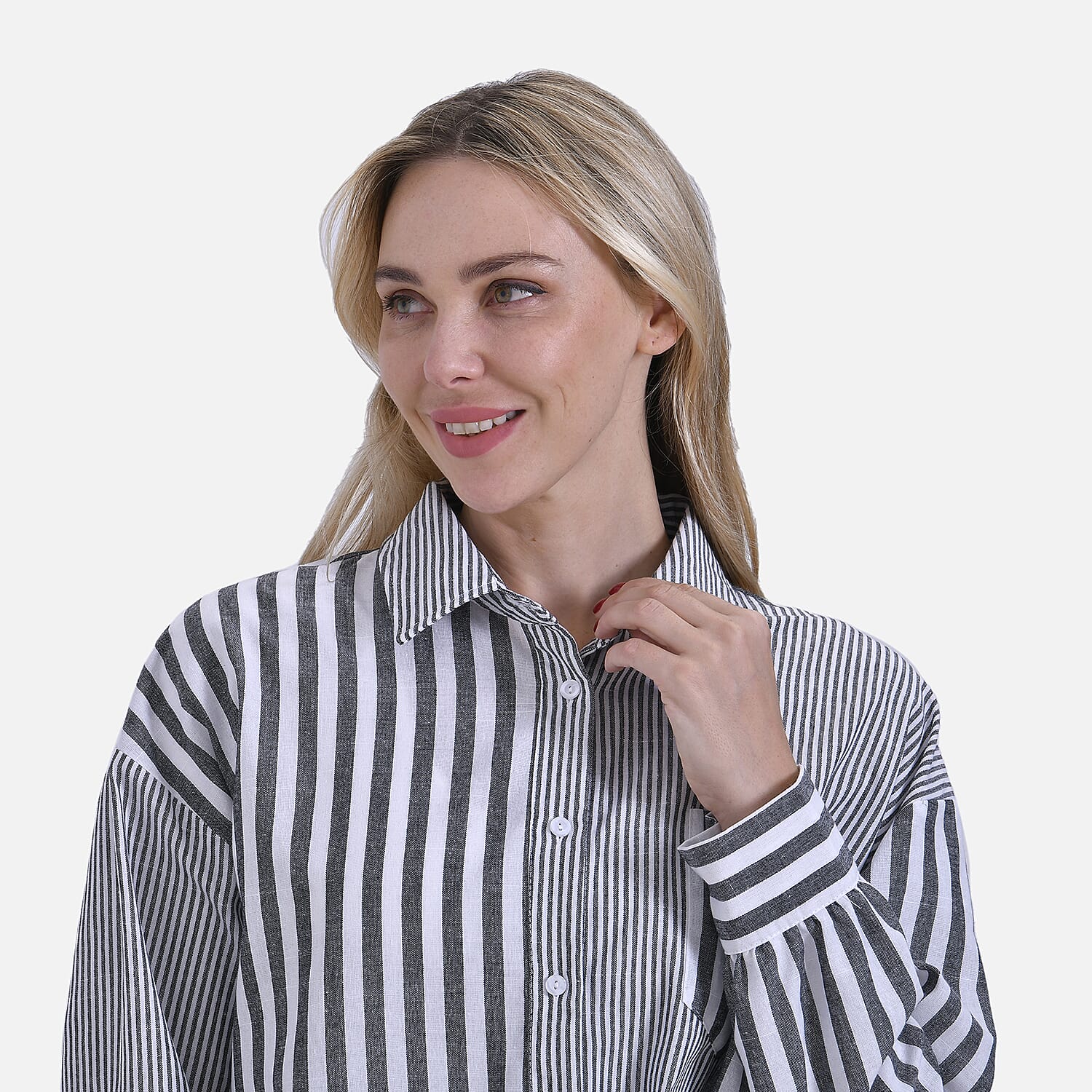 La Marey Relaxed Fit Long Sleeve Striped Shirt
