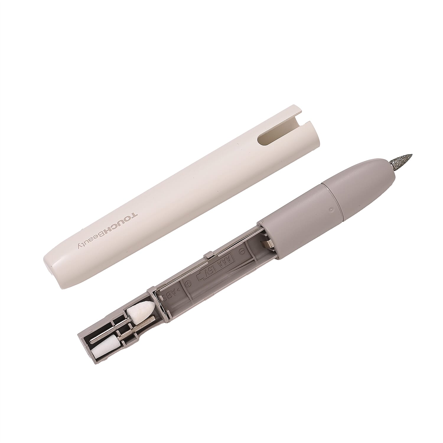 Touch Beauty Manicure-Pedicure Nail Set With Flat Cone Head, White Filing Head & Emery Grinding Head