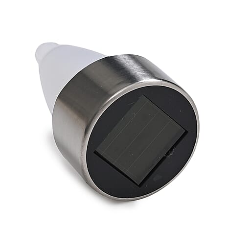 6 Pack Metal Solar Lanterns - Warm White LED - Grey