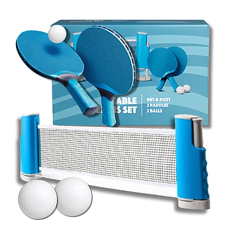 Set of 2 Table Tennis Racket with Ball and Table Net