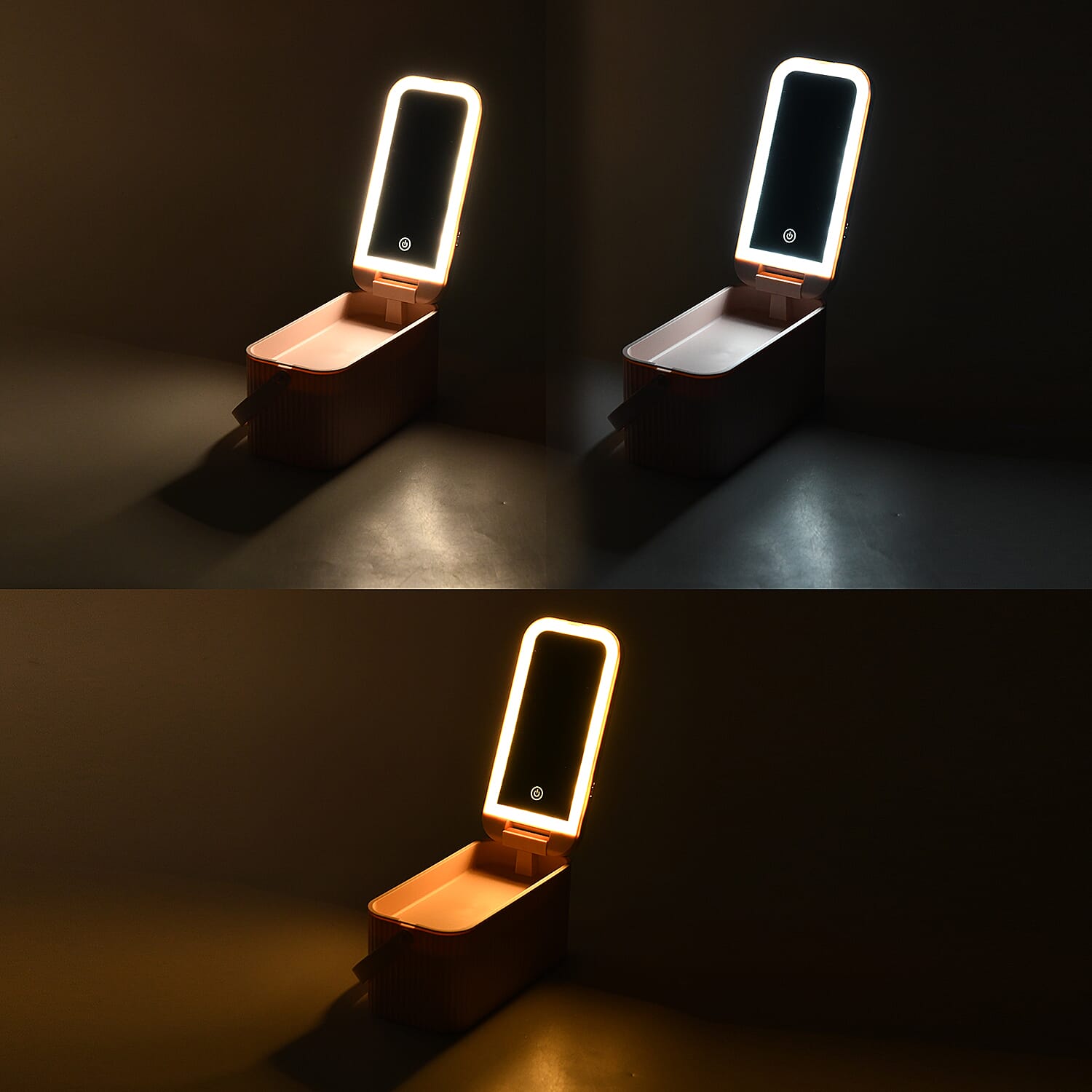 Foldable-LED-cosmetic-mirror-pink-Product-size-22-11-12-cm-foldable-We