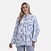 La Marey Elegant Rose Print V-Neck Long Sleeve Super Soft Top