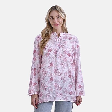 & Maisi Rose Blouse (Size - Large) - Pink & Pink