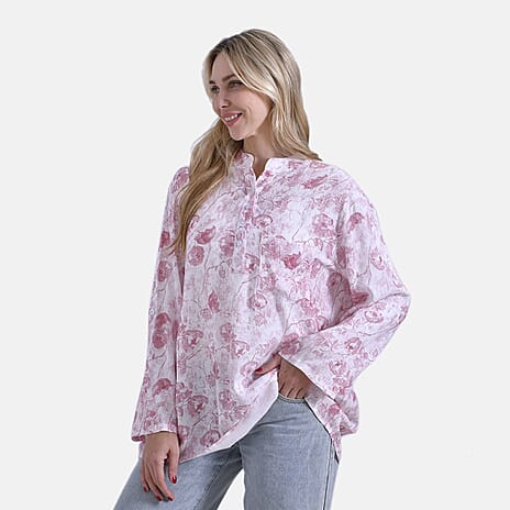 & Maisi Rose Blouse (Size - XL) - Pink & Pink