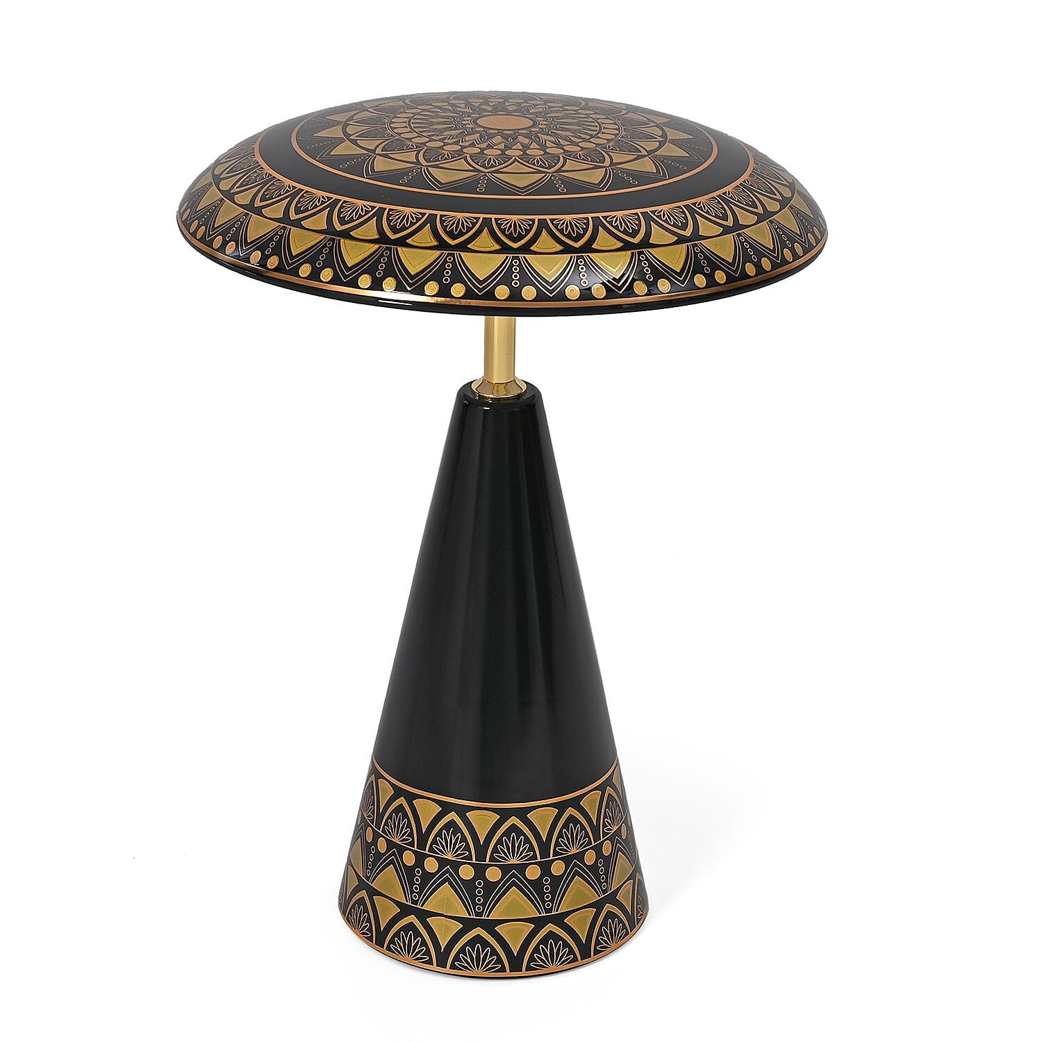 Turkish Magnetic Cordless Table Lamp with 3 Color Modes, Touch Control and 360 degree Rotation (31 Cm) - Black & Gold