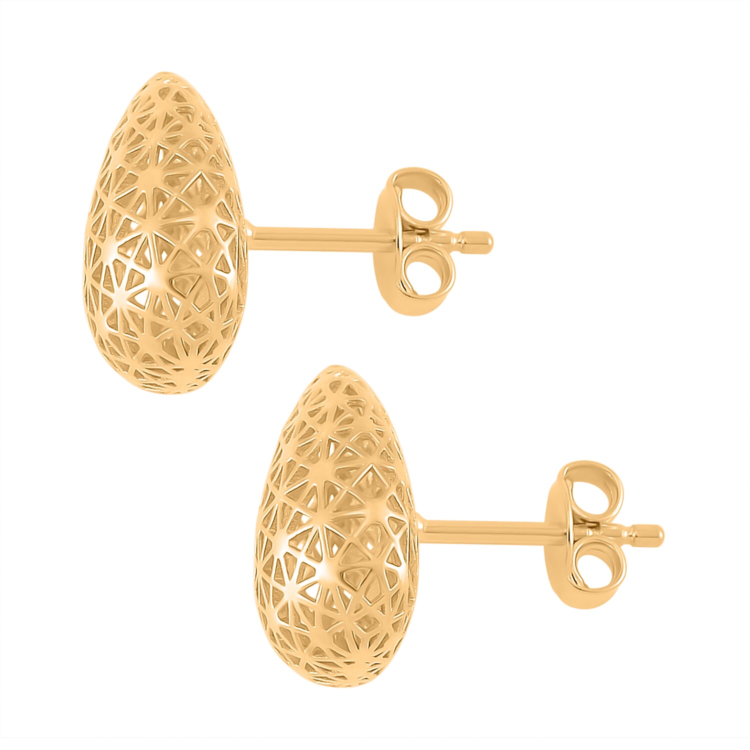 LUCY Q - Drip Collection Earring with Push Back in 18K Vermeil Yellow Gold Plated Sterling Silver