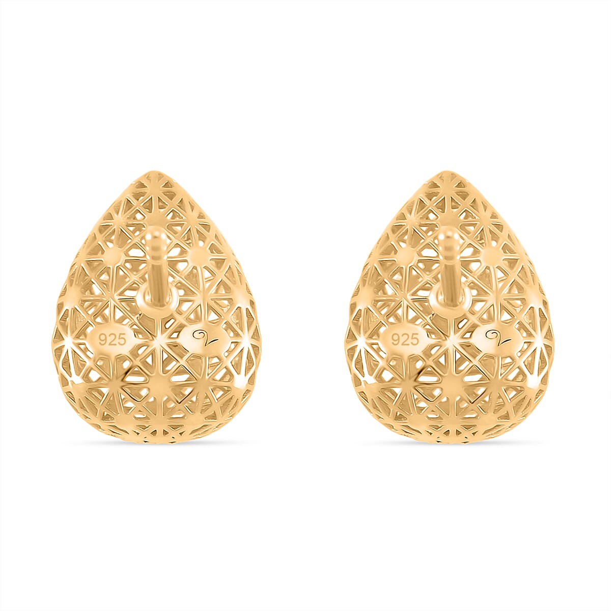 LUCY Q - Drip Collection Earring with Push Back in 18K Vermeil Yellow Gold Plated Sterling Silver