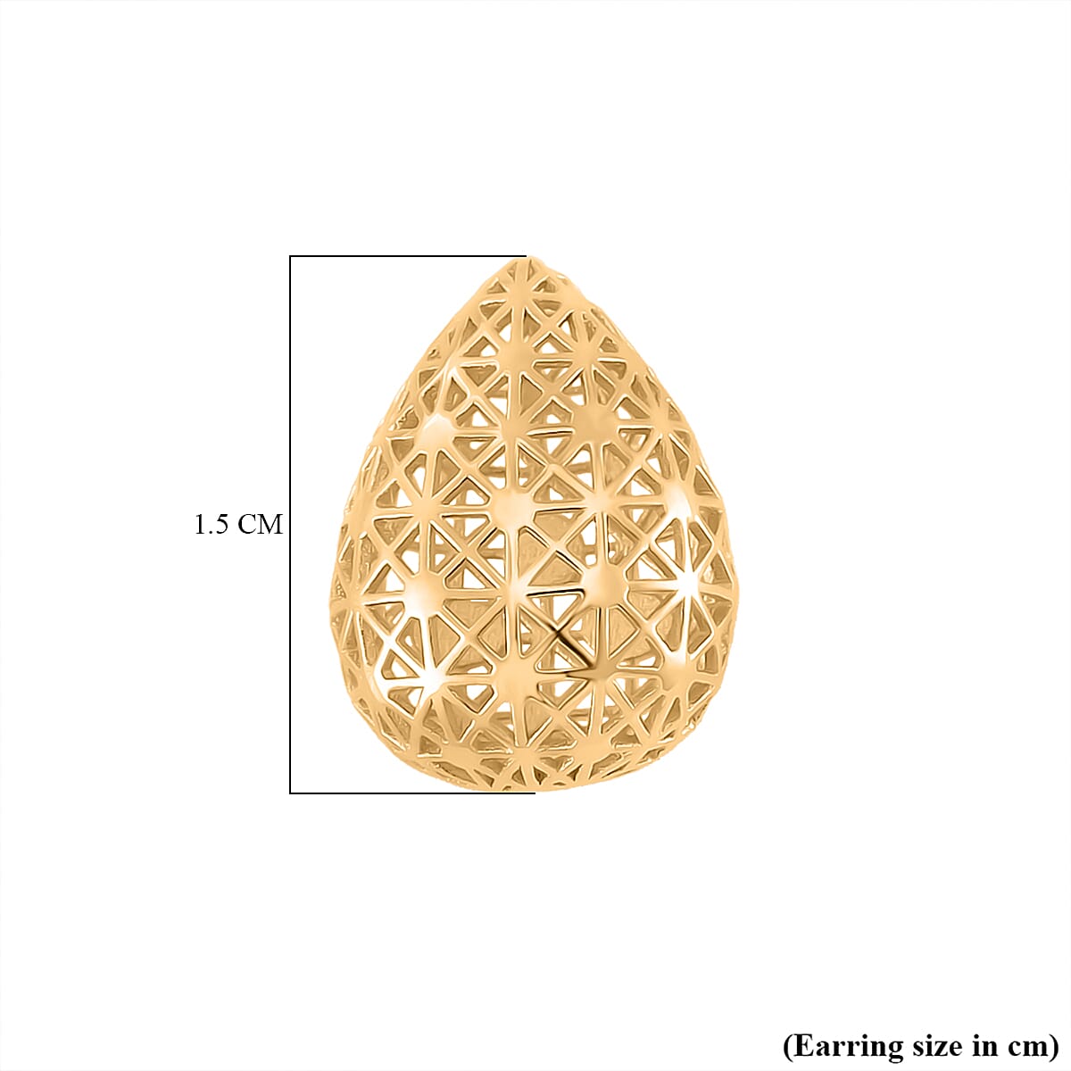 LUCY Q - Drip Collection Earring with Push Back in 18K Vermeil Yellow Gold Plated Sterling Silver