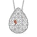 LUCY Q - Drip Collection Necklace (Size - 18) in Rhodium Overlay Sterling Silver
