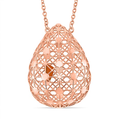 LUCY Q - Drip Collection Necklace ( Size - 18) in 18K Vermeil Rose Gold Plated Sterling Silver