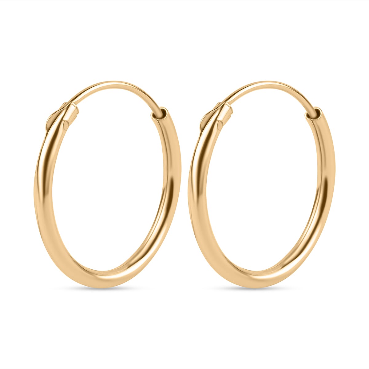9K Yellow Gold Sleeper Hoop Earring