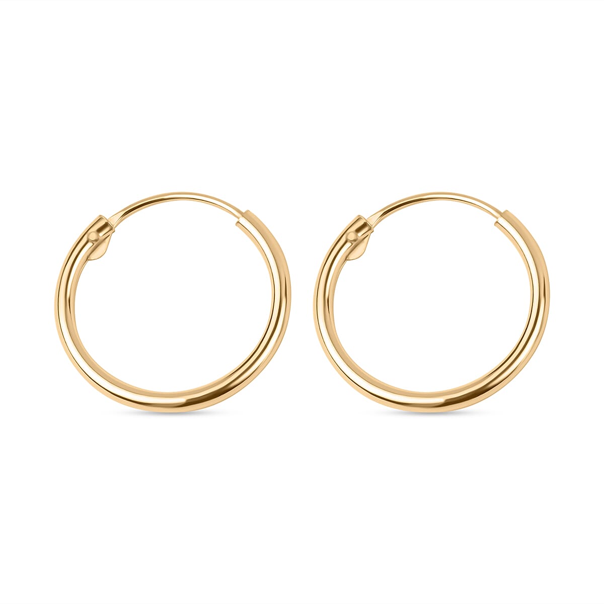 9K Yellow Gold Sleeper Hoop Earring