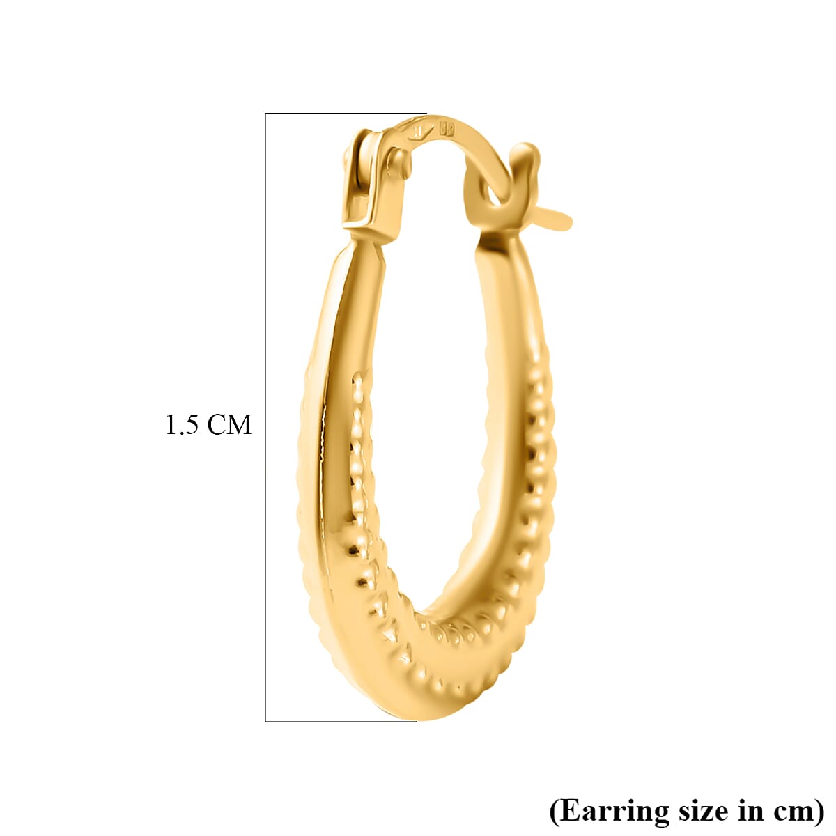 Hatton Garden Closeout Deal - 9K Yellow Gold Creole Earring with Clasp Hatton Garden Closeout Deal - 9K Yellow Gold Creole Earring with Clasp