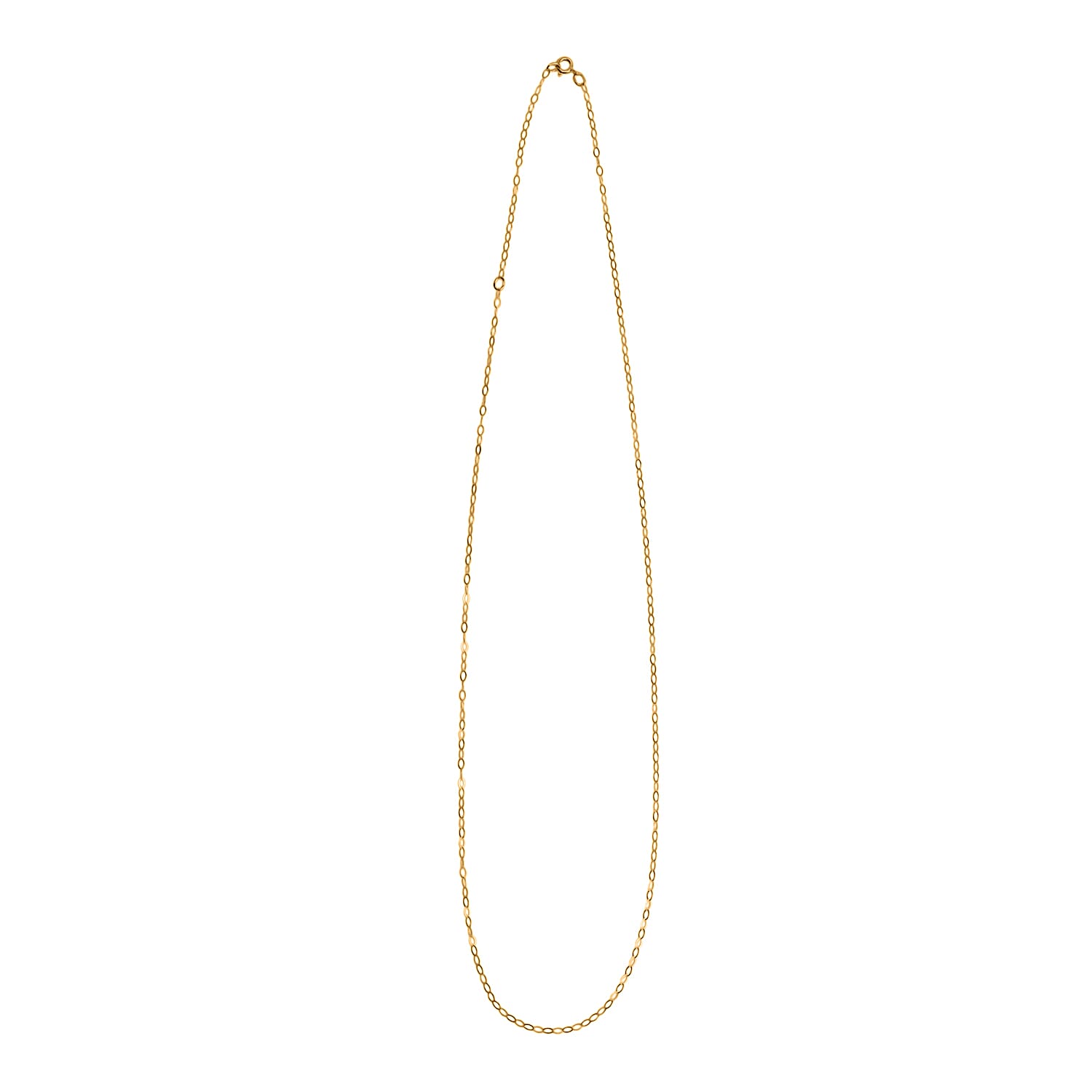 Closeout Deal - 9K Yellow Gold Soldered Trace Chain (Size -18) with Spring Ring Clasp Closeout Deal - 9K Yellow Gold Soldered Trace Chain (Size -18) with Spring Ring Clasp