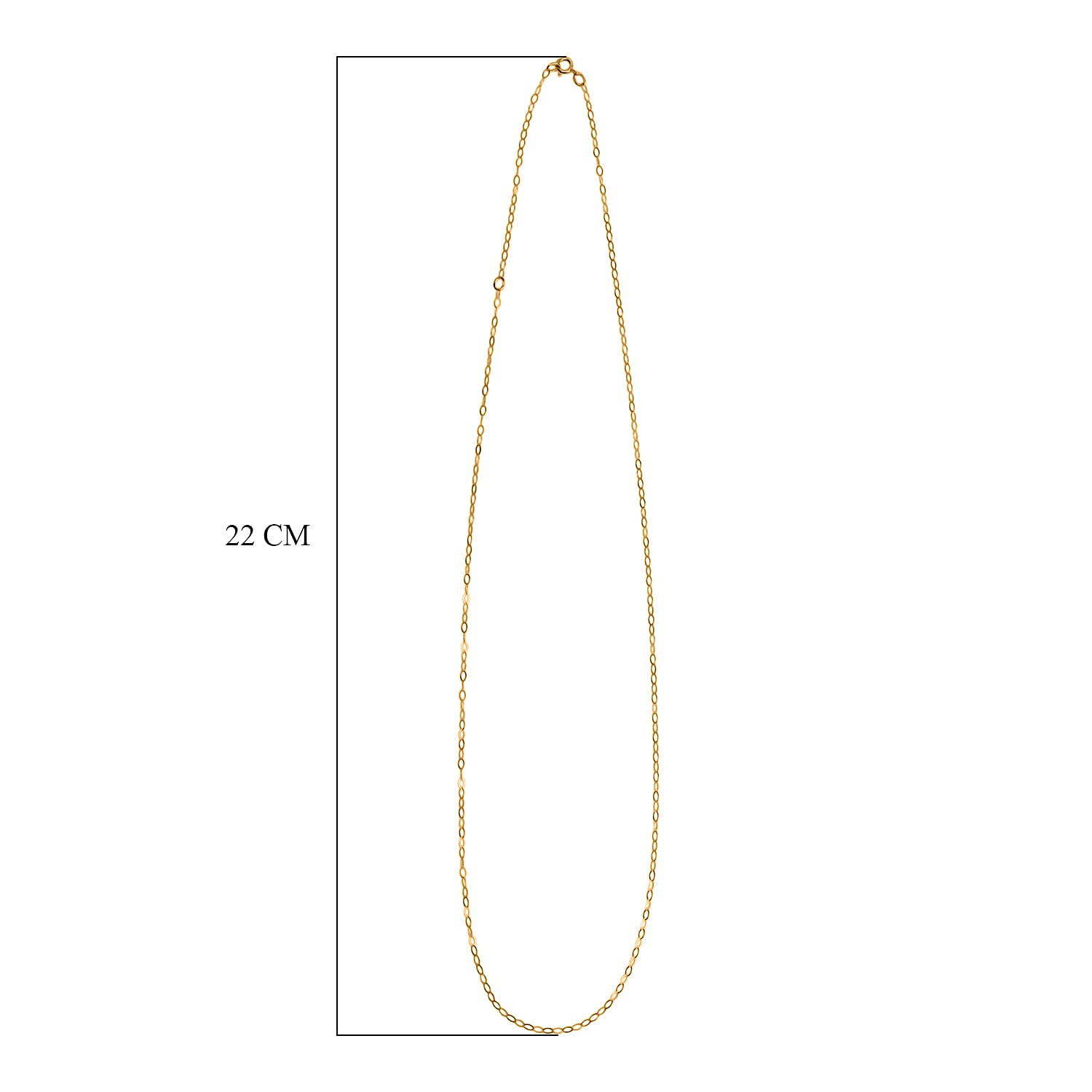 Closeout Deal - 9K Yellow Gold Soldered Trace Chain (Size -18) with Spring Ring Clasp Closeout Deal - 9K Yellow Gold Soldered Trace Chain (Size -18) with Spring Ring Clasp