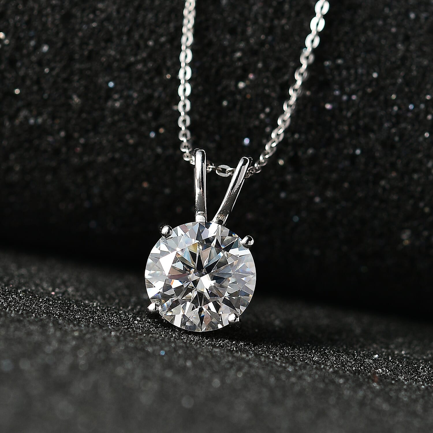 Super Find - Moissanite Pendant in Rhodium Overlay Sterling Silver 2.10 Ct.