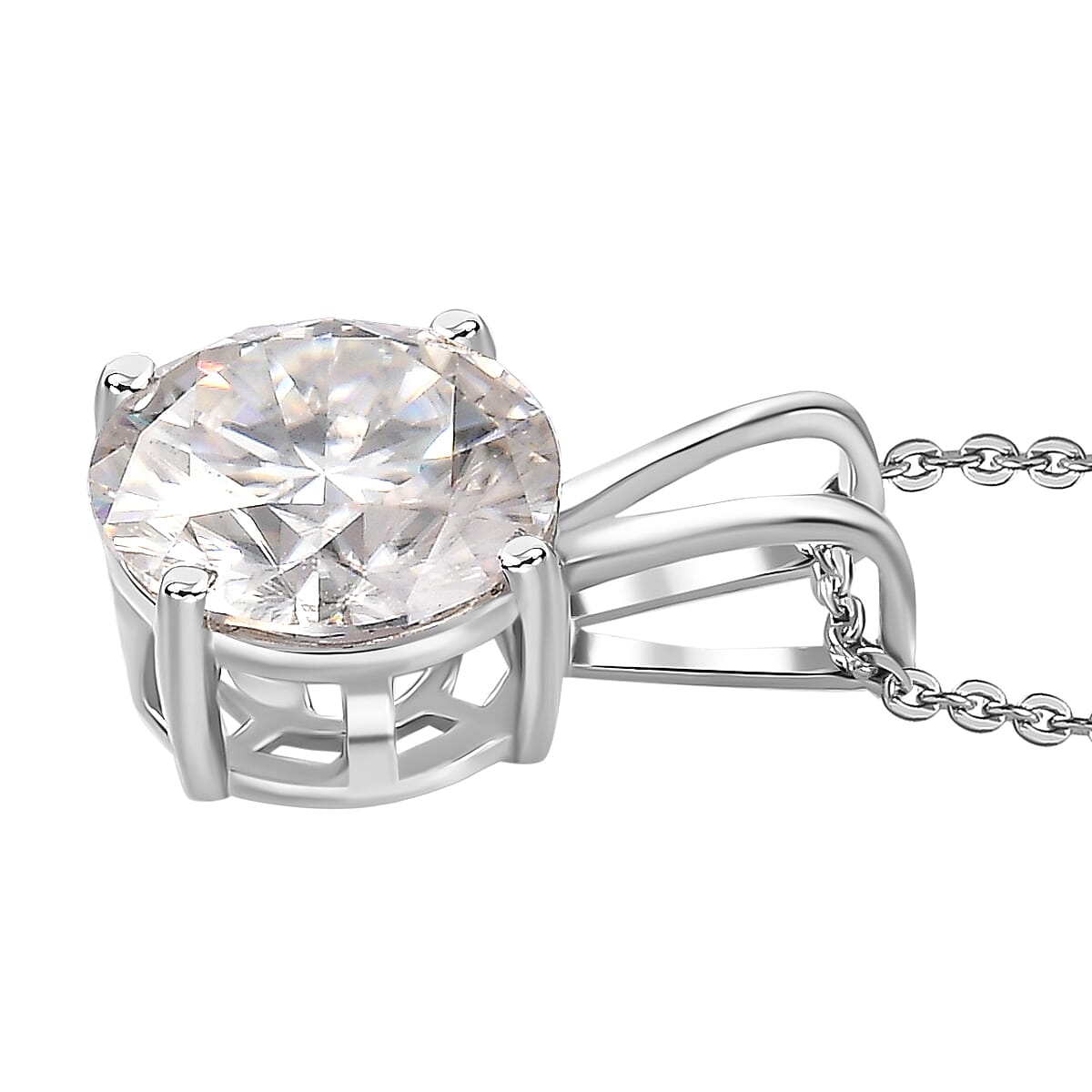 Super Find - Moissanite Pendant in Rhodium Overlay Sterling Silver 2.10 Ct.