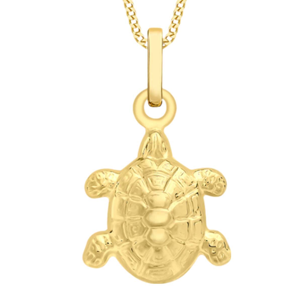 Italian Close Out - 9K Yellow Gold Turtle Pendant