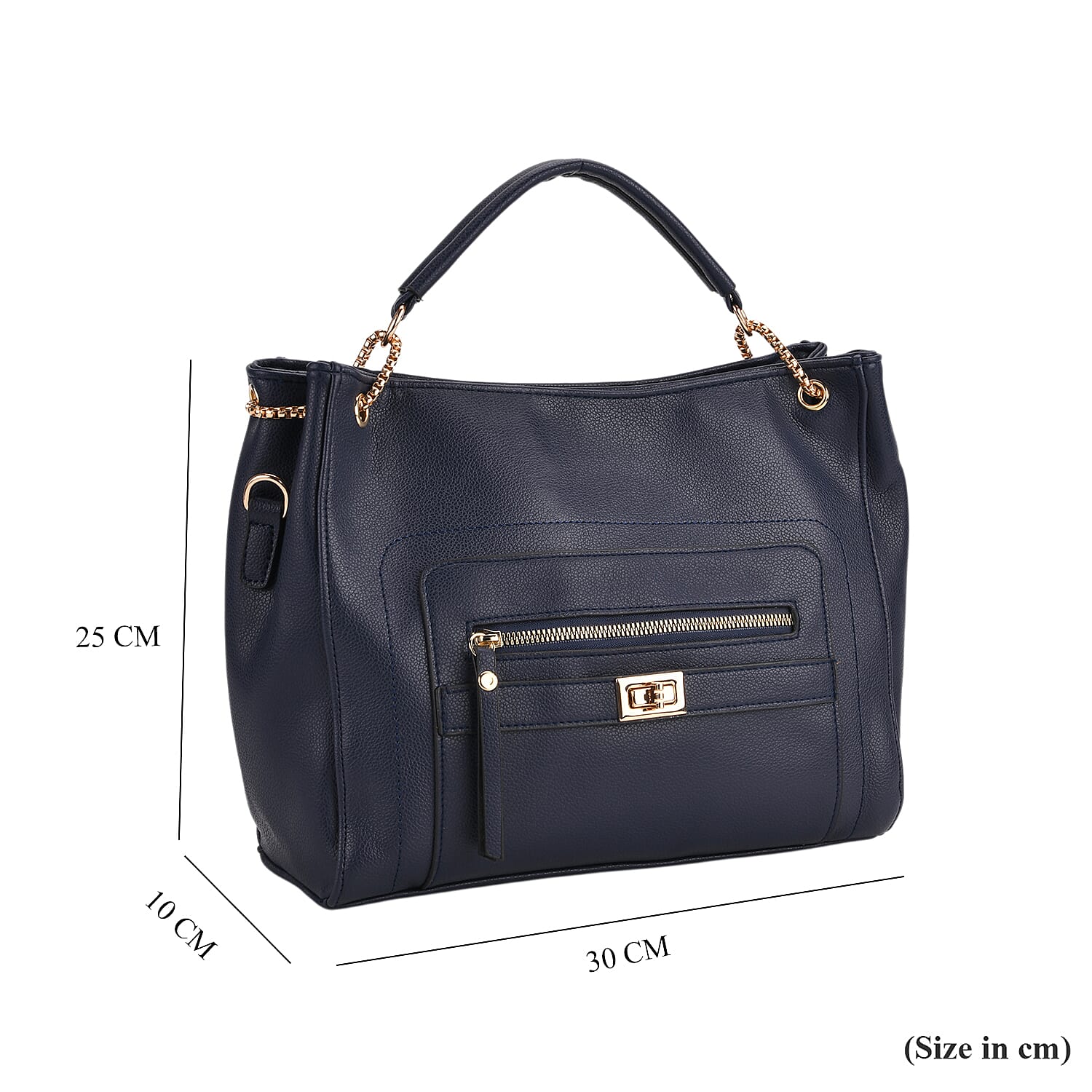 Satchel Handbag with Detachable Shoulder Strap